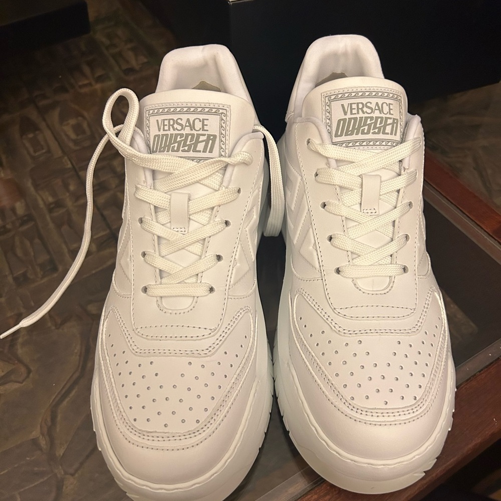 VERSACE WHITE ODISSEA SNEAKERS